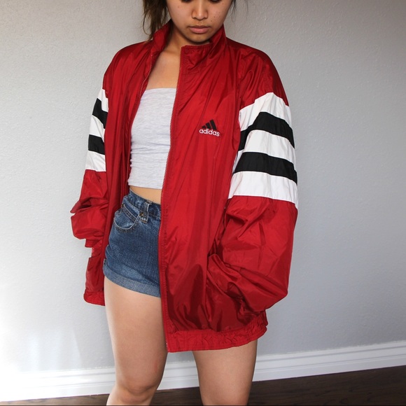 oversized adidas windbreaker